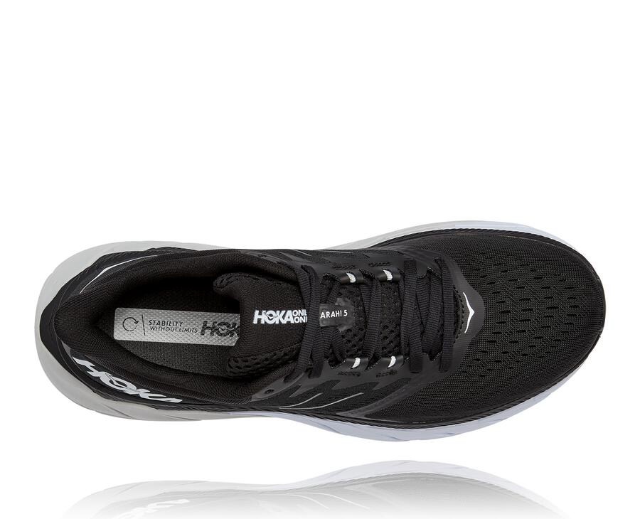 Zapatillas Running Hoka One One Hombre - Arahi 5 - Negras/Blancas - TNP937640